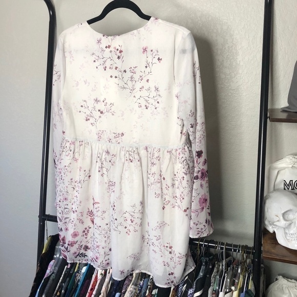 𝅺The Jetset Diaries Flora Patchwork Mini Babydoll Dress - Picture 9 of 10